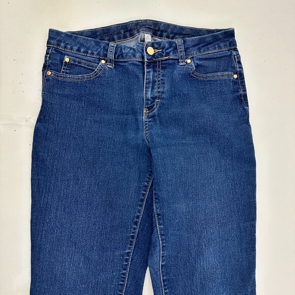 Jennifer Lopez Bootcut Women's size 10P Dark Wash Blue Denim Jeans - Picture 2 of 6